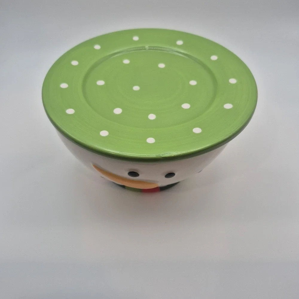 Cracker Barrel Snowman Serving Dish